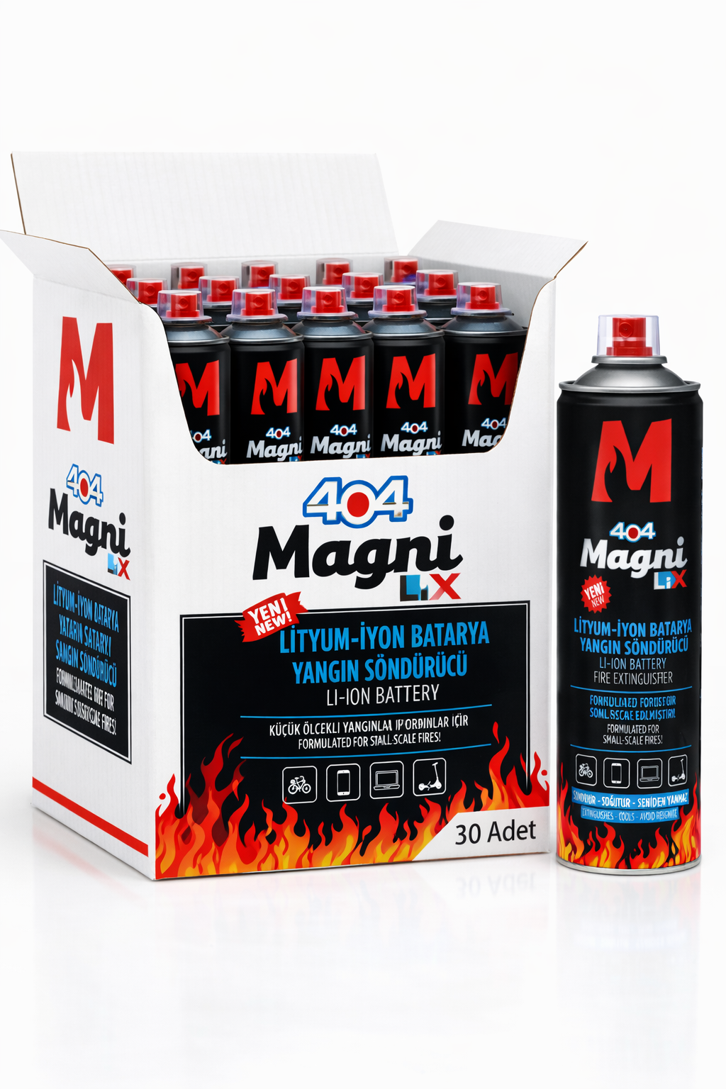 Lityum-İyon Batarya Yangın Söndürücü Sprey 500 ml